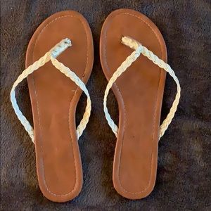 White flip flops